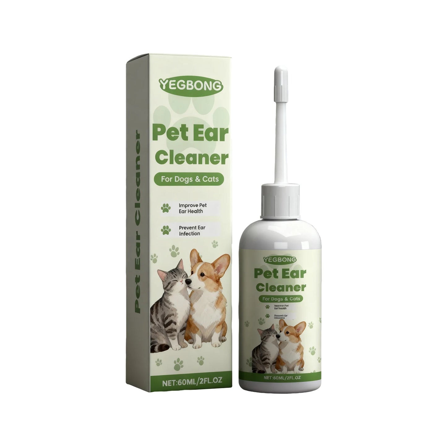 Universal Pet Ear Care Drops (Cats & Dogs) - Gentle Cleansing, Odor Removal. Daily Nourishment & Ear Care for Pets