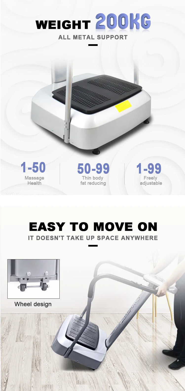 Indoor Home Gym Equipment Whole Body Lose Weight Slimming Platform Massage Smart Vibration Machine With Screening