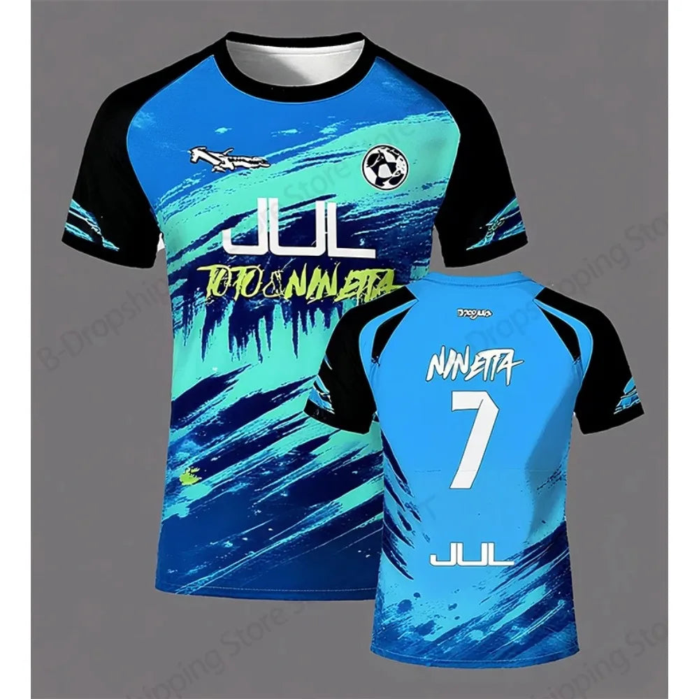 Jersey 90 minute JUL MM8 Football 3d Print T-shirt Men Women Fashion Short Sleeve Tops Tees Sports Tshirt Y2k Clothing New 2025