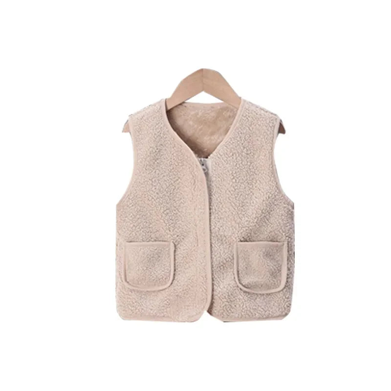 Winter Children's Outfits Kids Warm Thick Vest Coat and Knit Long Sleeve Sweater and Pants Clothes Sets Baby Girls Boys Clothing
