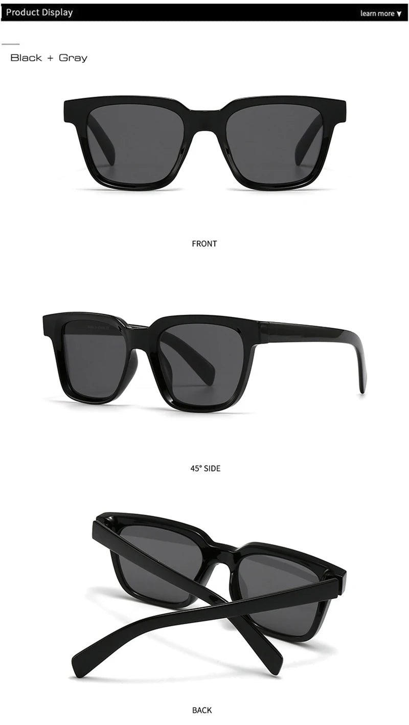 SHAUNA Retro Square Sunglasses Women Shades UV400 Fashion Men Trending Sun Glasses