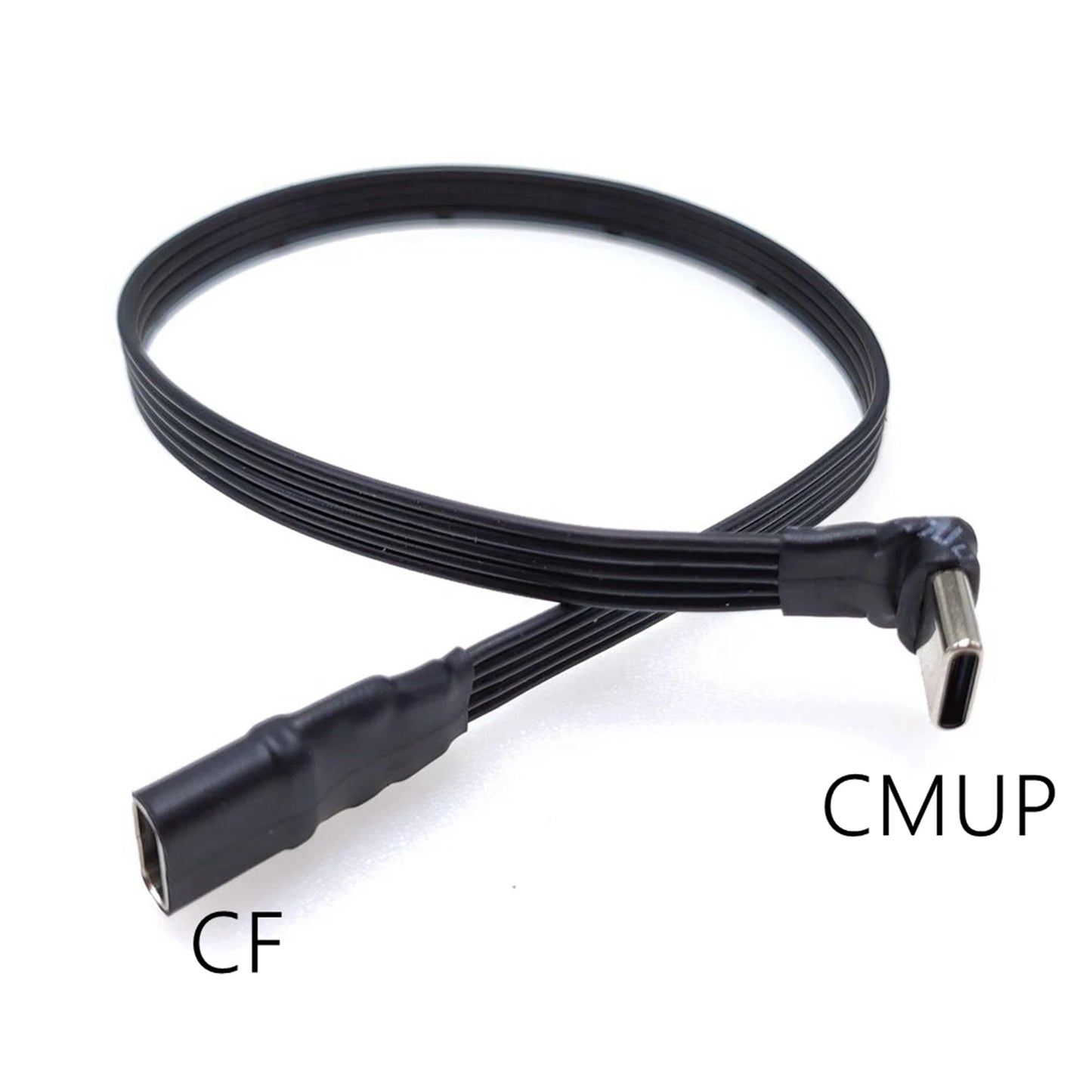5CM 10CM 20CM 30CM 50CM 100CM USB 2.0 Type C to Type C Extension Cable 90° Adapter FPC FPV Band Flat USB C Cable 3A 5CM-100CM