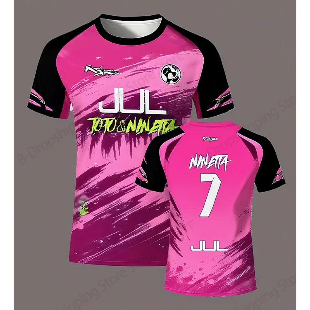Jersey 90 minute JUL MM8 Football 3d Print T-shirt Men Women Fashion Short Sleeve Tops Tees Sports Tshirt Y2k Clothing New 2025