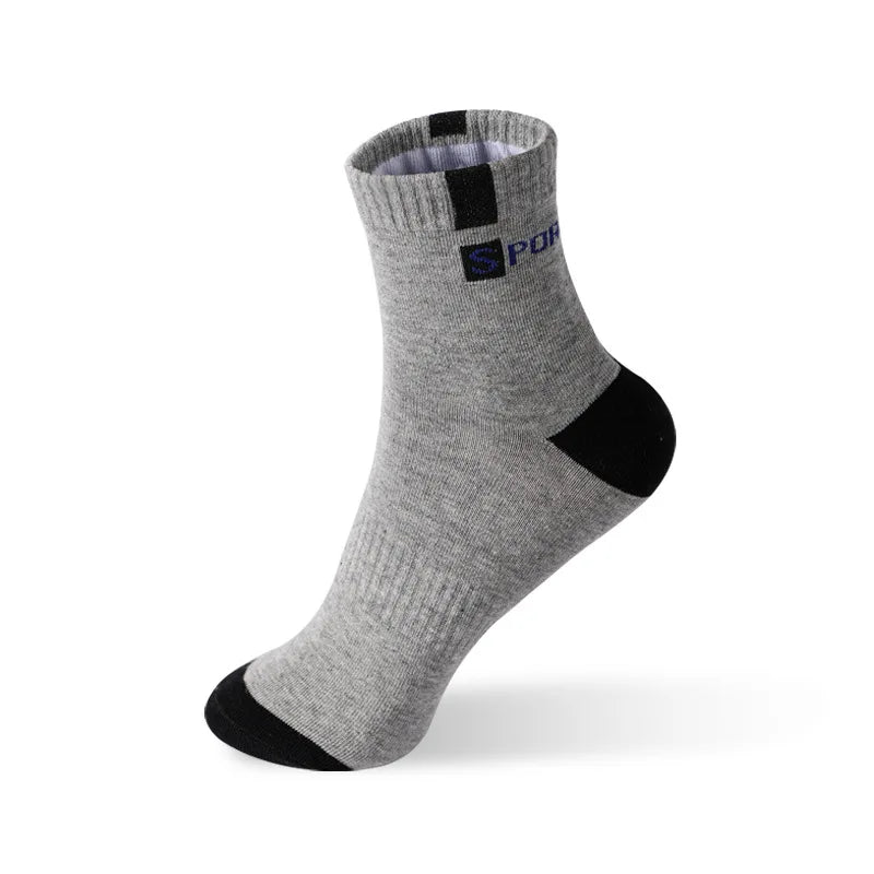 5 Pairs Size 37-43 Men Bamboo Fiber Autumn Winter Men Socks Breathable Cotton Sports Sock Breathable Deodorant Business Socks