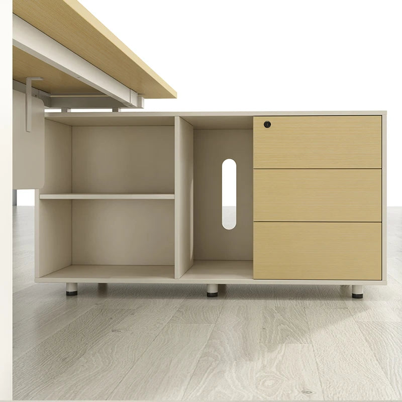 Modern Pc Laptop  Working Table Executive Office Desk With Cabinet Single Computer Desk for Office