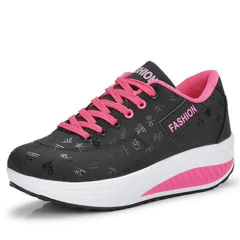 Women's Shoes Outdoor Casual Shoes Autumn Fashion Platform Vulcanized Shoes Flat Sole Walking Shoe Plus Size Lace-up Sneakers