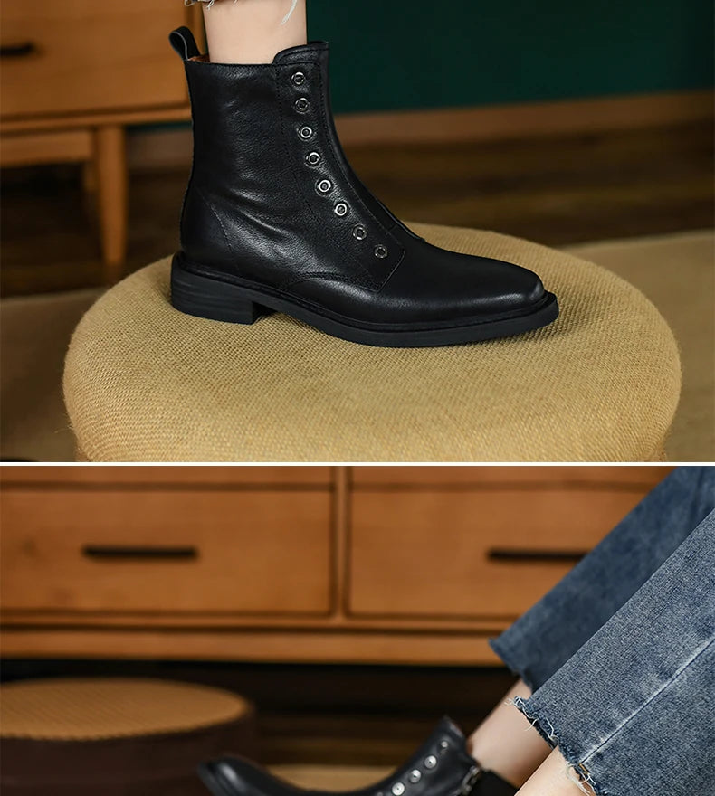 Ods Chelsea Boots High-top Boots Wear-resistant Breathable Fashion Trend Versatile Round Toe Casual Non-slip Spring and Autumn