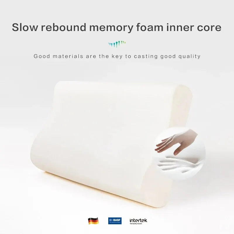 Orthopedic Memory Foam Pillow Neck Protection Slow Rebound Memory Pillow Wave Curve Shape Health Cervical Neck