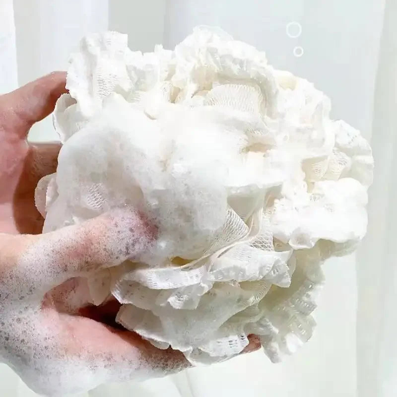 Soft Bath Scrub Bath Ball Body Clean Bath Puff Bathroom Supplies  Flower Scrubbing Bubble Shower Mesh Sponge Back Brush