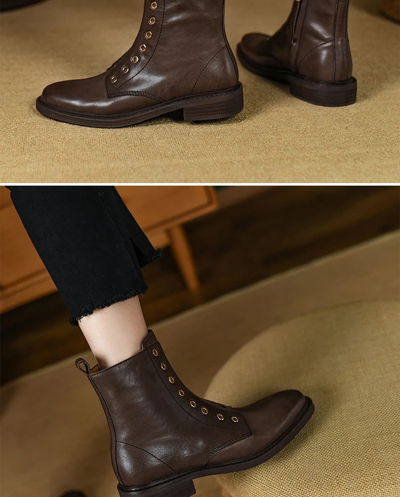 Ods Chelsea Boots High-top Boots Wear-resistant Breathable Fashion Trend Versatile Round Toe Casual Non-slip Spring and Autumn