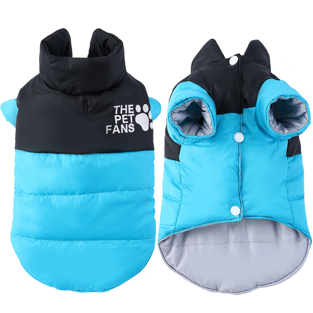 Warm Dog Clothes in Winter for Small Medium Cat Dogs Reversible Waterproof Pets Outfits Solid Puppy Sphynx Chihuahua Pug Apparel