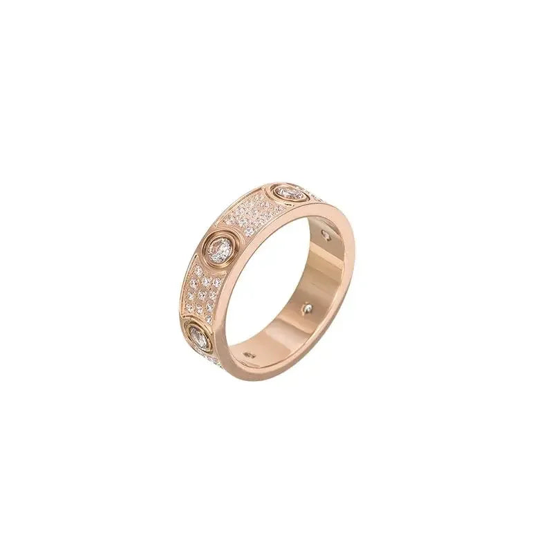 luxury jewelry Titanium steel couple love ring babysbreath Rings Women's jewelry trending accessories
