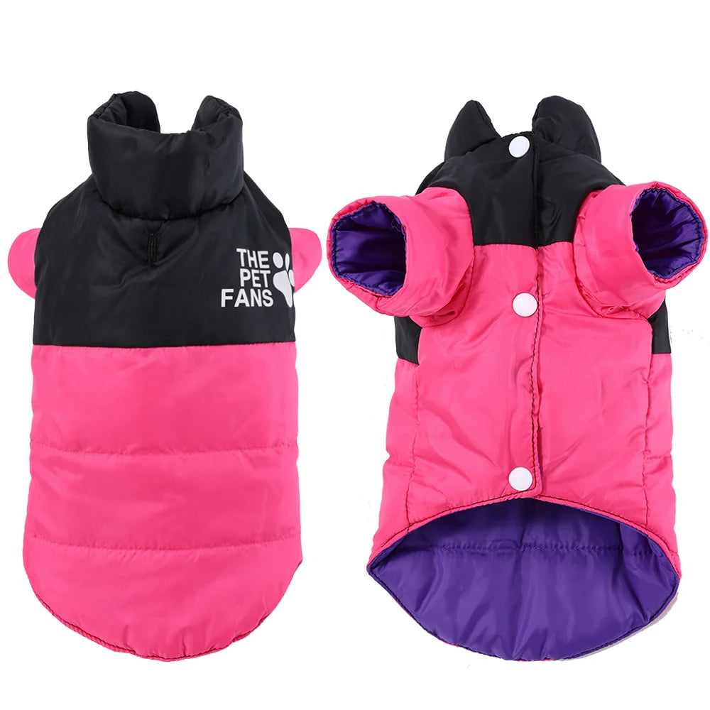 Warm Dog Clothes in Winter for Small Medium Cat Dogs Reversible Waterproof Pets Outfits Solid Puppy Sphynx Chihuahua Pug Apparel