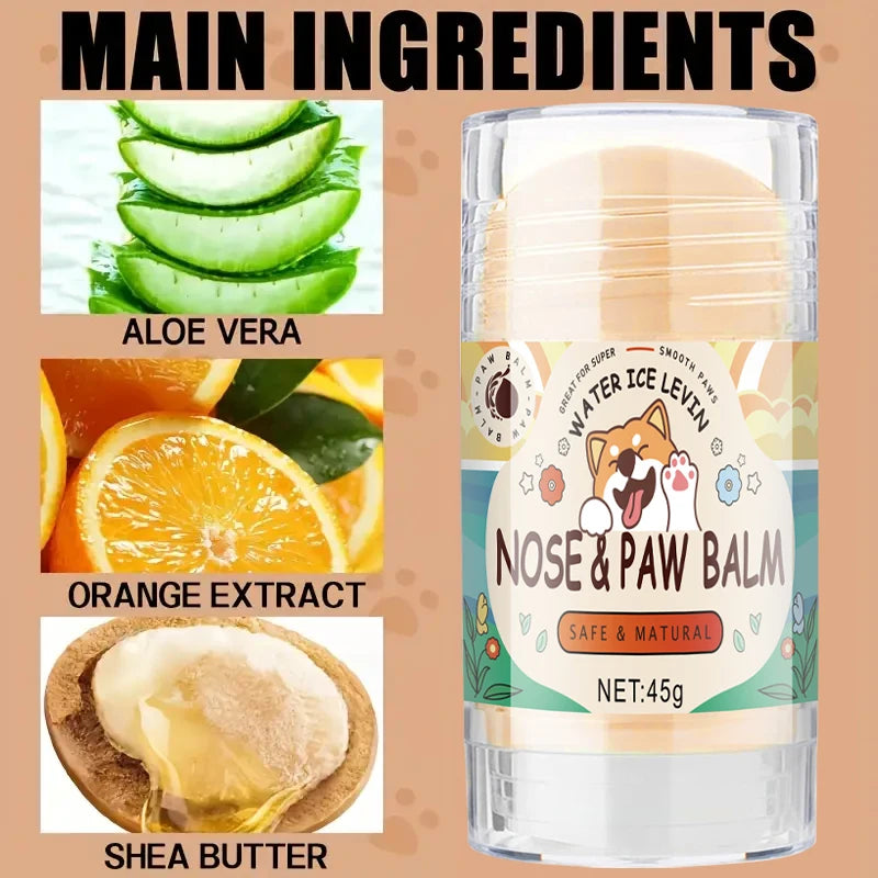 45g Pet Paw Care Cream Is Rich in Natural Plant Ingredients Such as Shea Butter, Coconut Oil and Other Are Gentle and Moisturizing, Quickly Relieves Dry Paws and Cares for Pet Paws