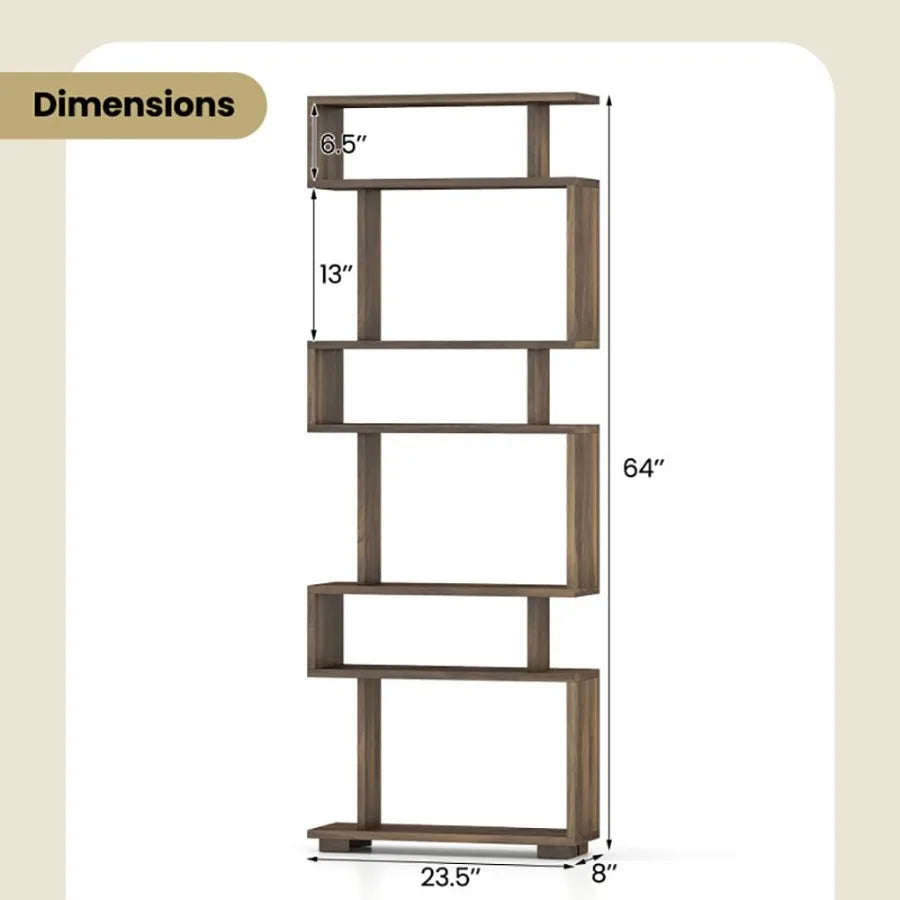 6Tier Bookcase with AntiTipping Kit