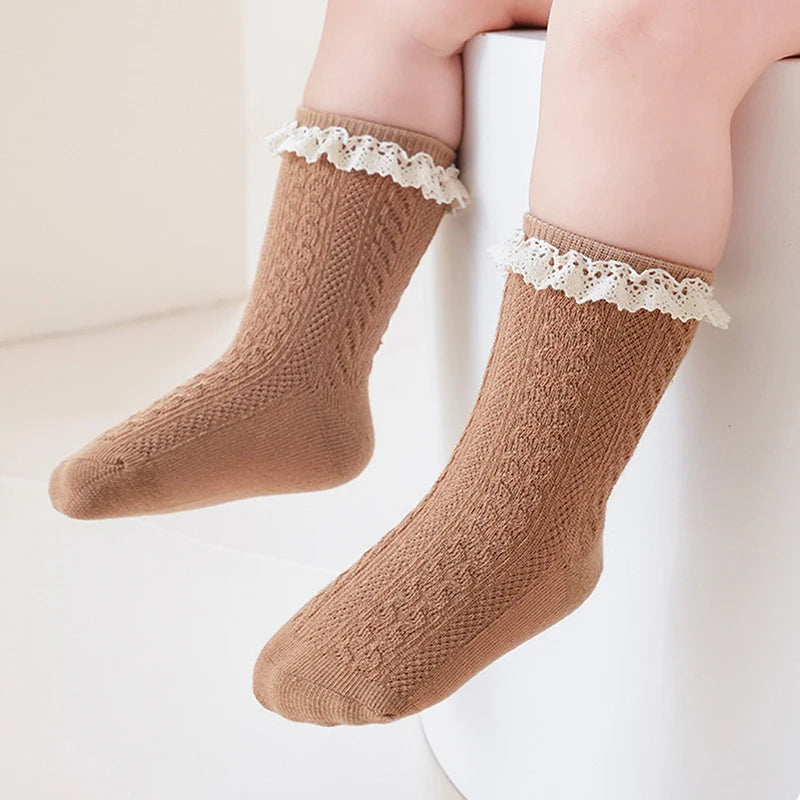 Adorable Infant Girls Ruffle Socks Perfect for Special Occasions like Baptisms Birthdays and Family Photoshoots