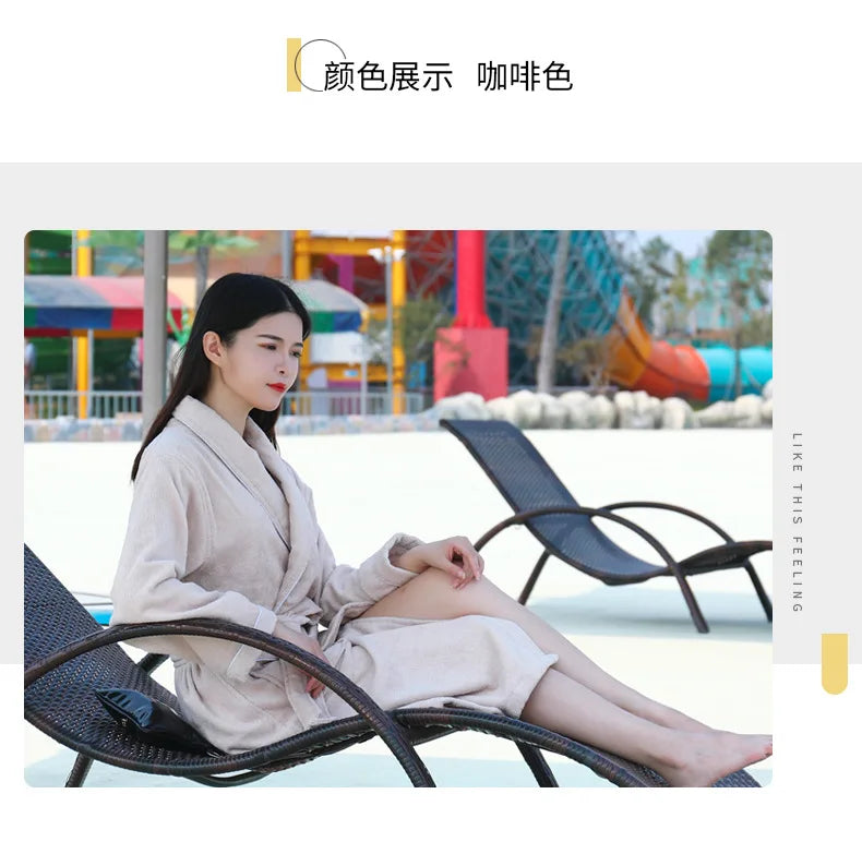 Bathrobe Men Winter Thick Warm Long Bathrobe Plus Size Towel Fleece Soft Nightgowns Bridesmaid Kimono Bath Robes Dressing Gown