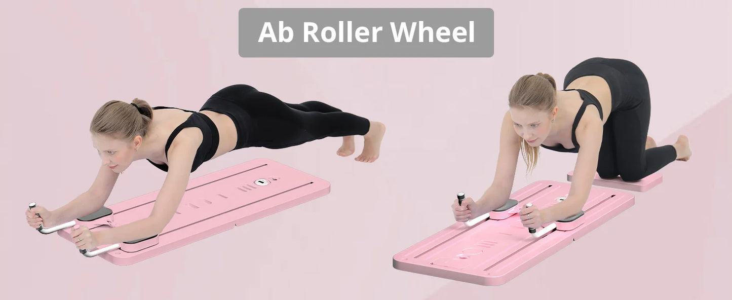 Multifunction Pilates Board Abdominal Board Resistance Bands Exercise Push-Ups Stands Fitness Plate Automatic Workout Exercise