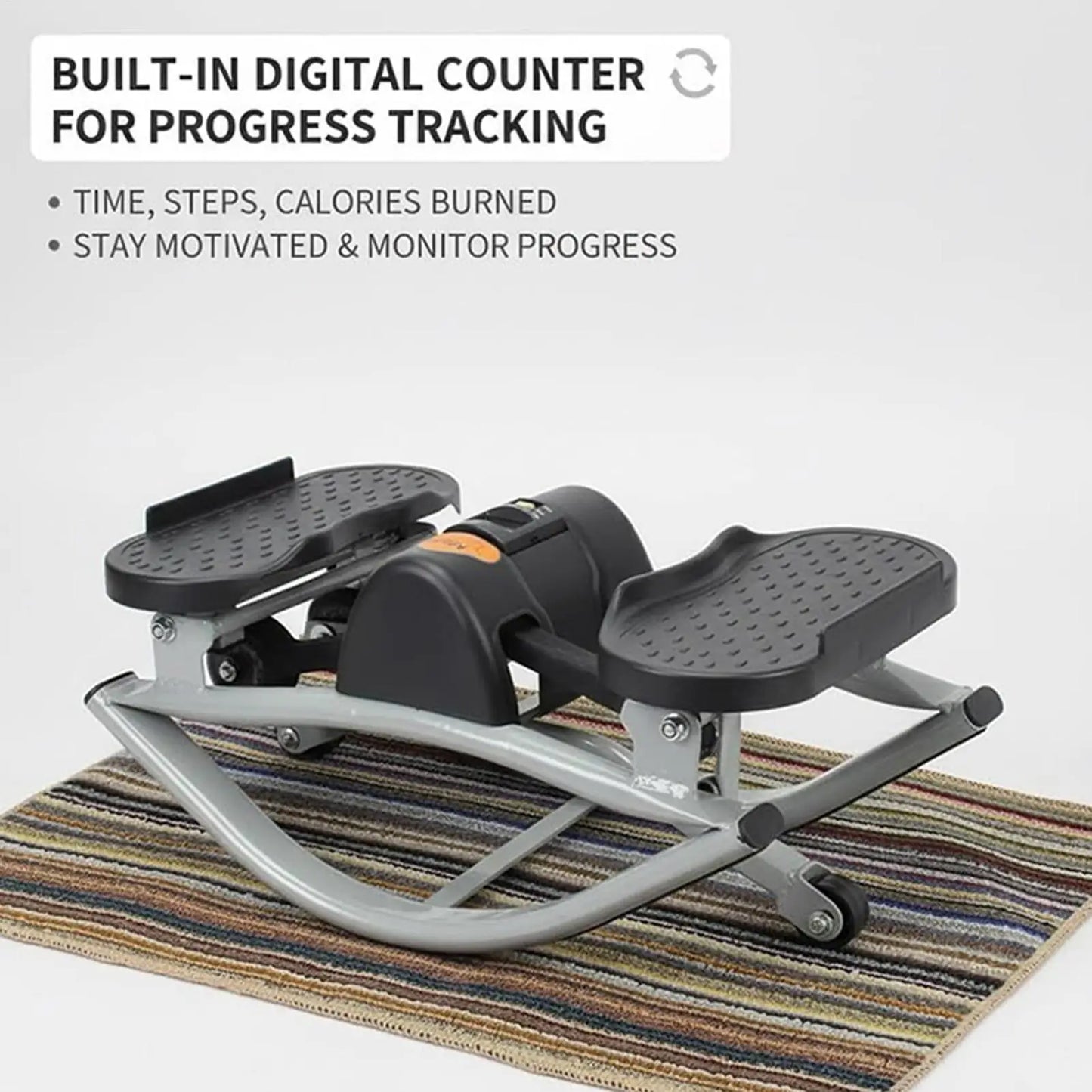 Rock Stepper Machine Legs Glutes Abs Workout Low-Shock Lateral Steppers For Home Apartment Dorm Office Gym Legs Abs Glutes Women