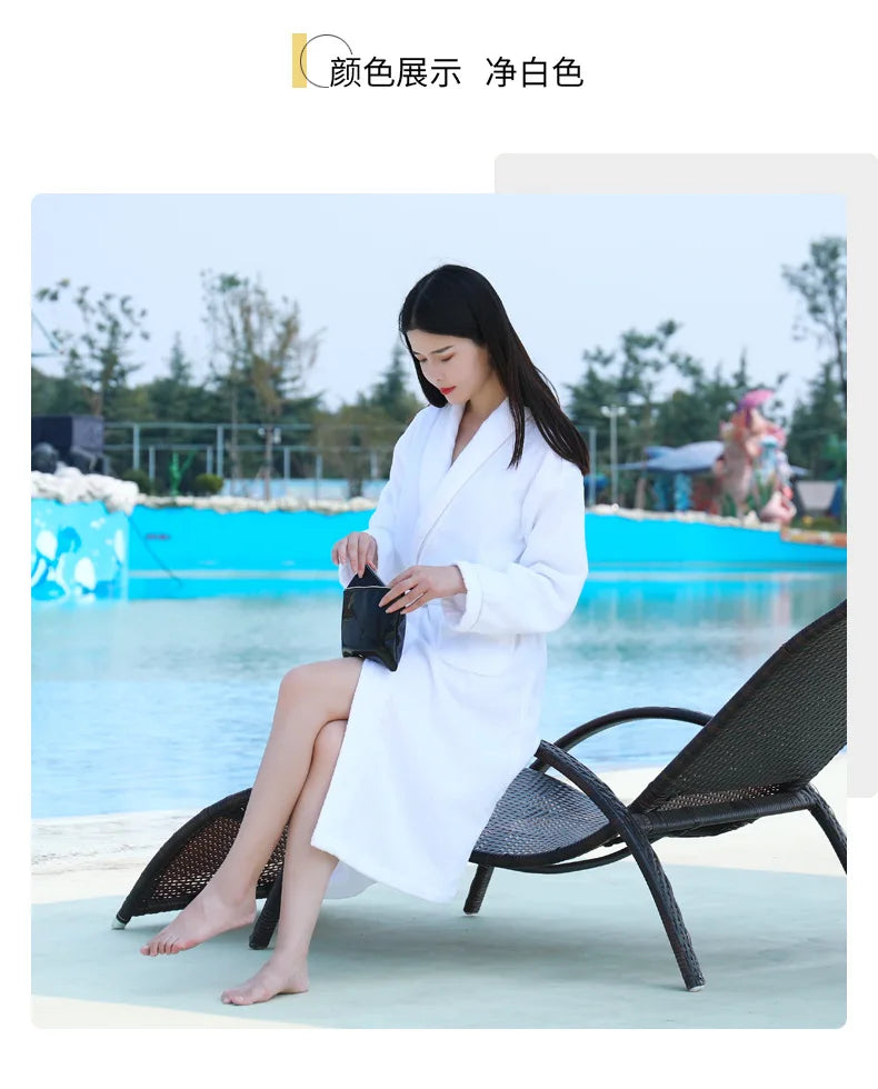 Bathrobe Men Winter Thick Warm Long Bathrobe Plus Size Towel Fleece Soft Nightgowns Bridesmaid Kimono Bath Robes Dressing Gown
