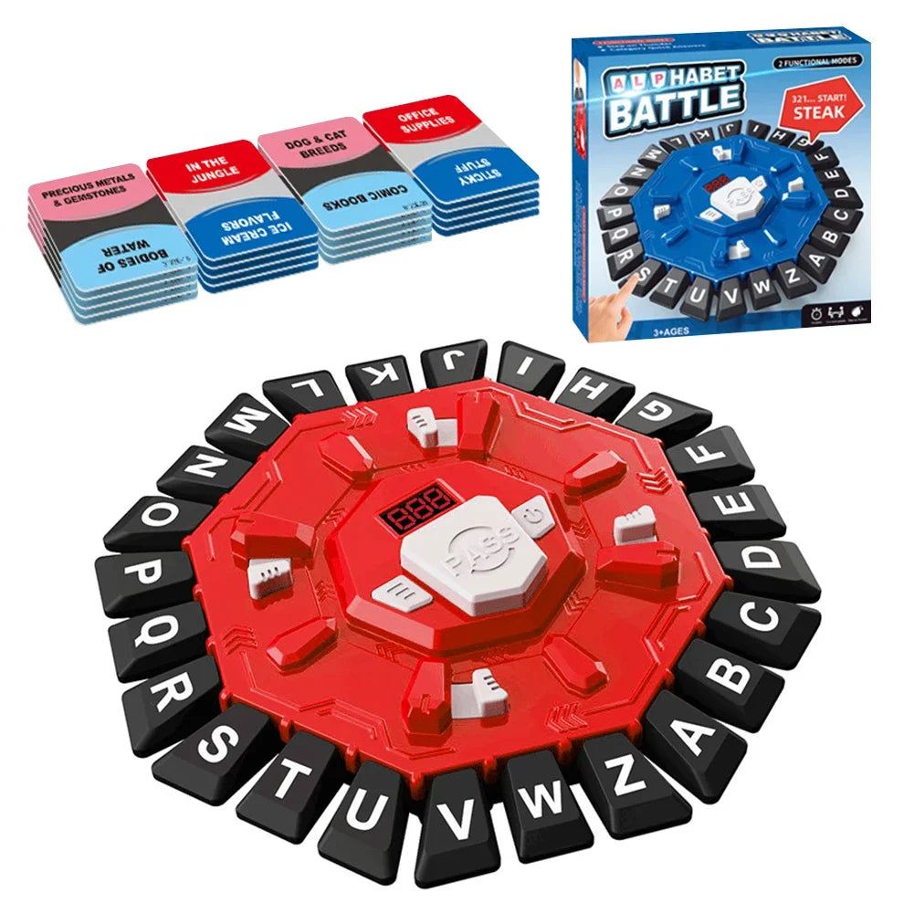 Word game family board game for kids and adults, 220 themed categories, fast-paced learning game, great gift for Christmas and b