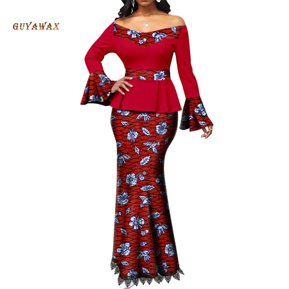 Sale African Women Plus Size Evening Dresses Wedding Party Long Luxury Sequin Gown Bodycon Mermaid Dress Ankara Ladies Clothing