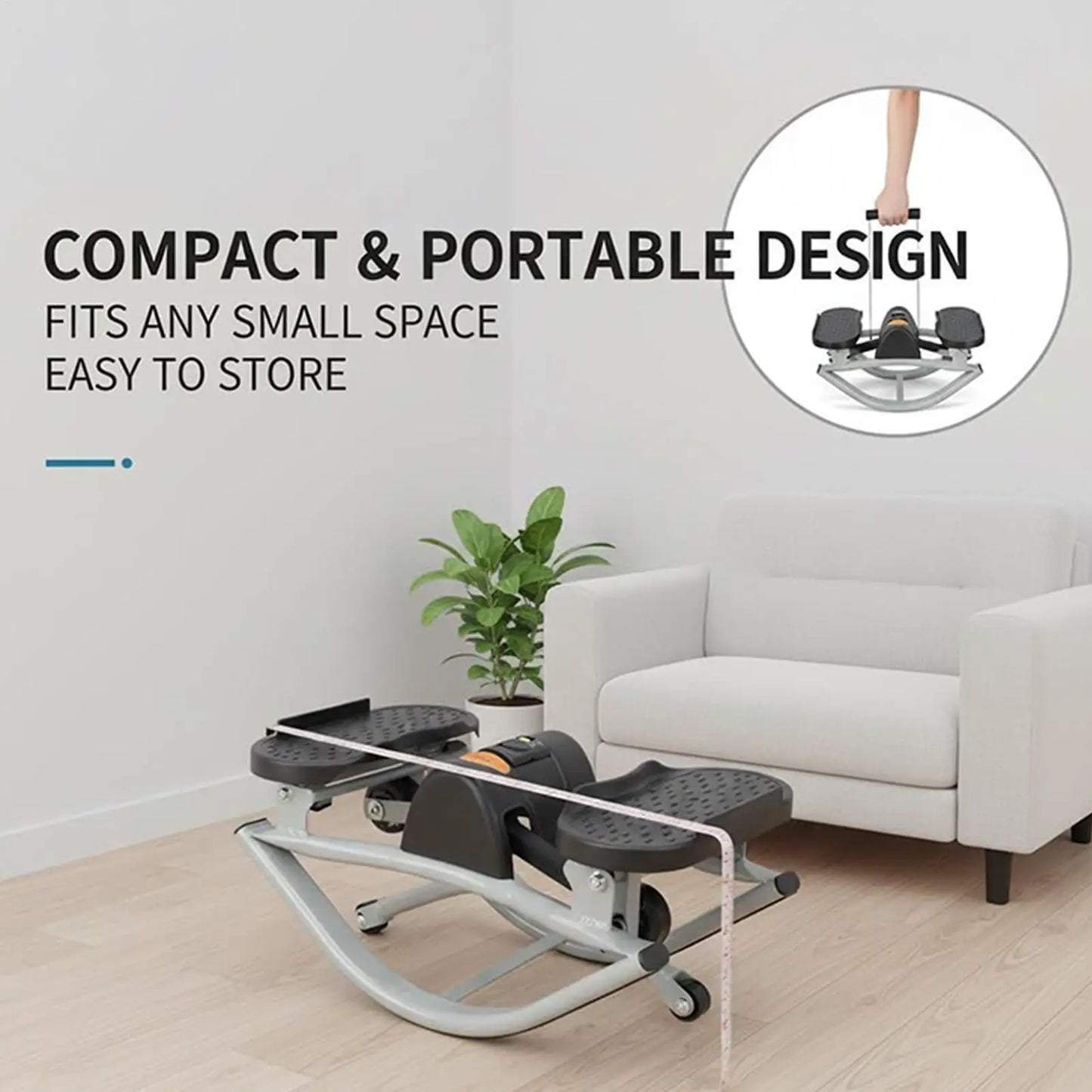 Rock Stepper Machine Legs Glutes Abs Workout Low-Shock Lateral Steppers For Home Apartment Dorm Office Gym Legs Abs Glutes Women