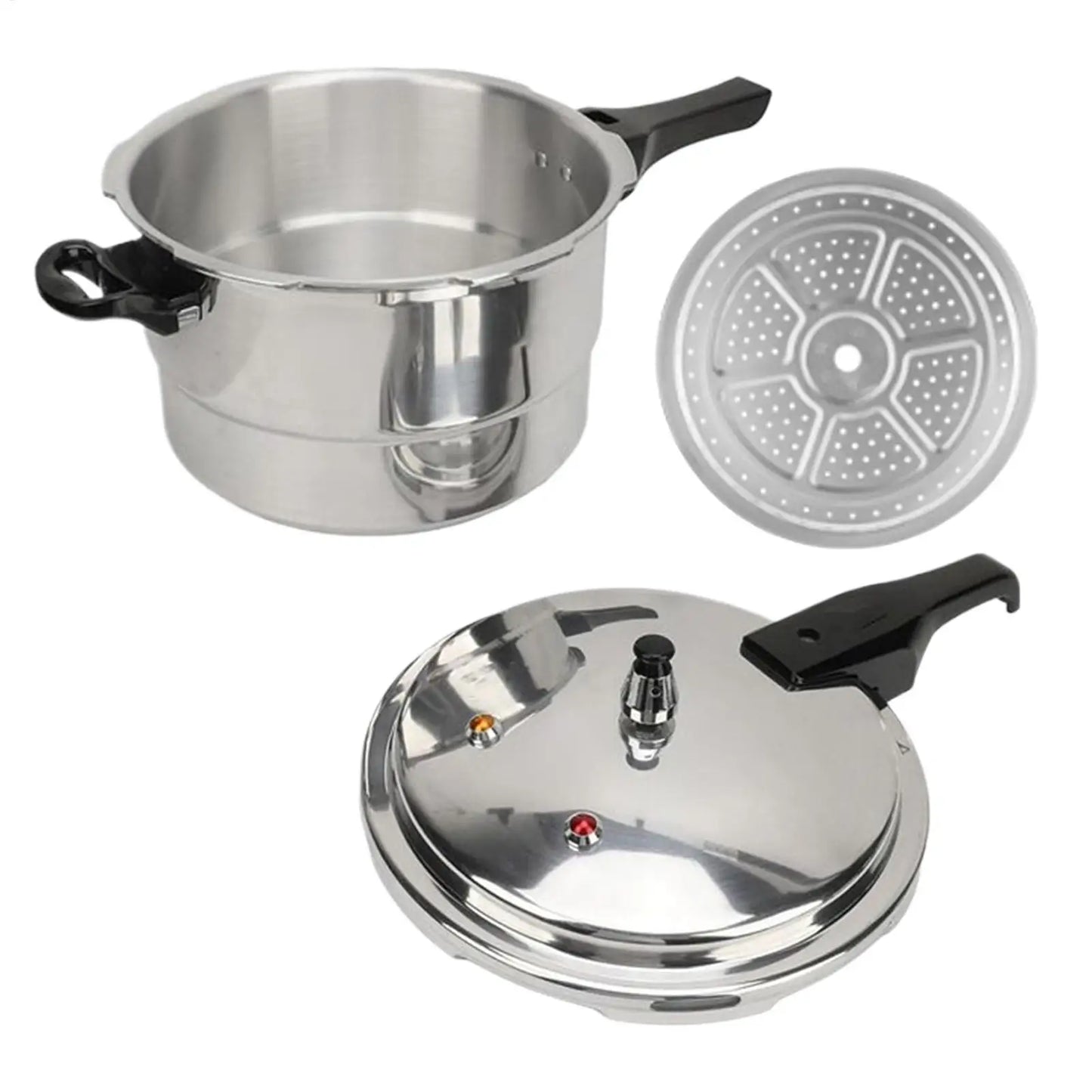 Pressure Cooker 5L Pressure Cookware with Steamer Insert Aluminum Alloy Cookware for Meat Poultry Seafood Vegetable Kitchen Cook