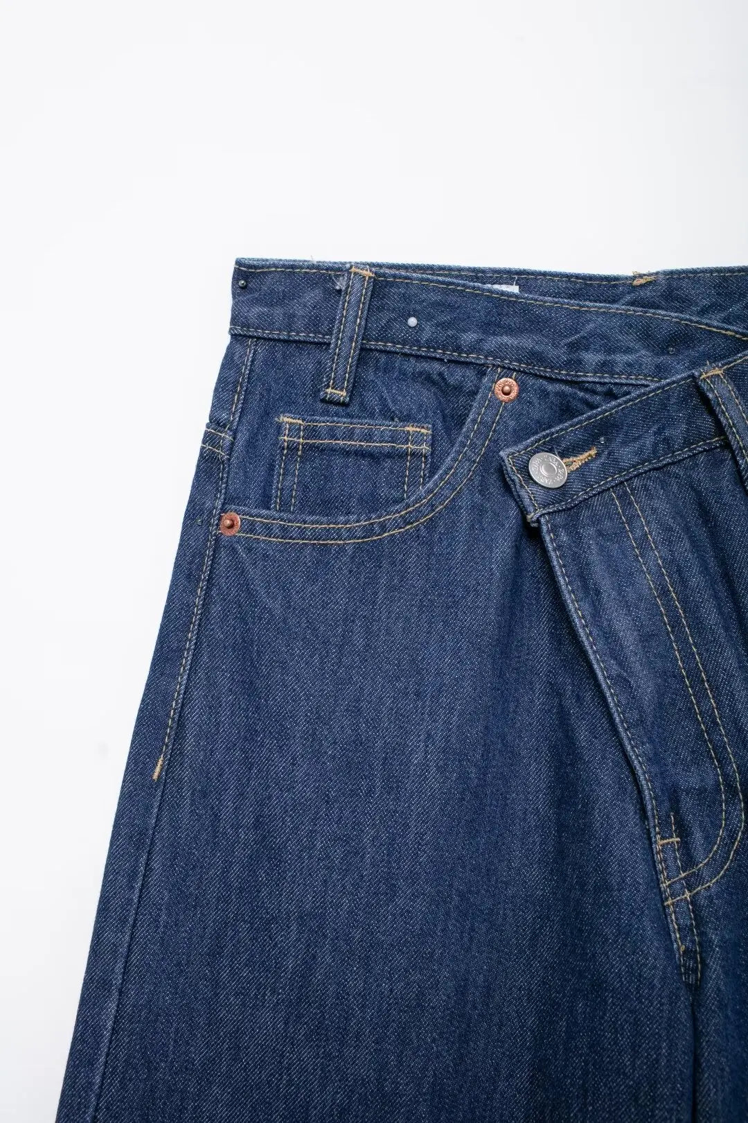 Jeans For Woman New Fashion Asymmetric Design High Waist Wide Leg Trousers Casual Women's Straight Leg Jeans