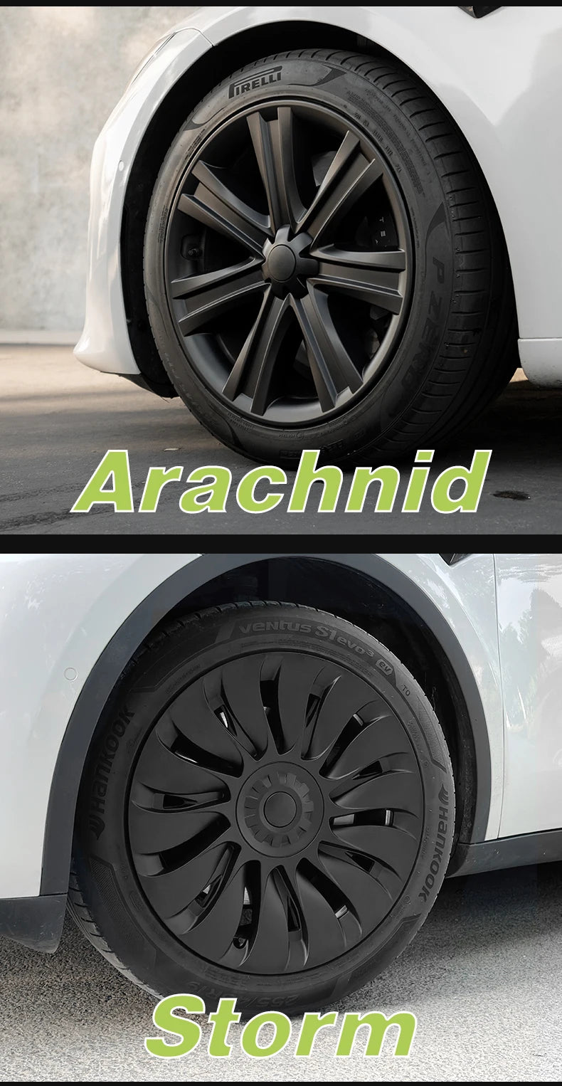 4PCS Hubcap Design for Tesla Model S（2022-2024）/Model Y （2020-2024）19 Inch Wheel Cover Performance Full Rim Hub Cover Accessorie