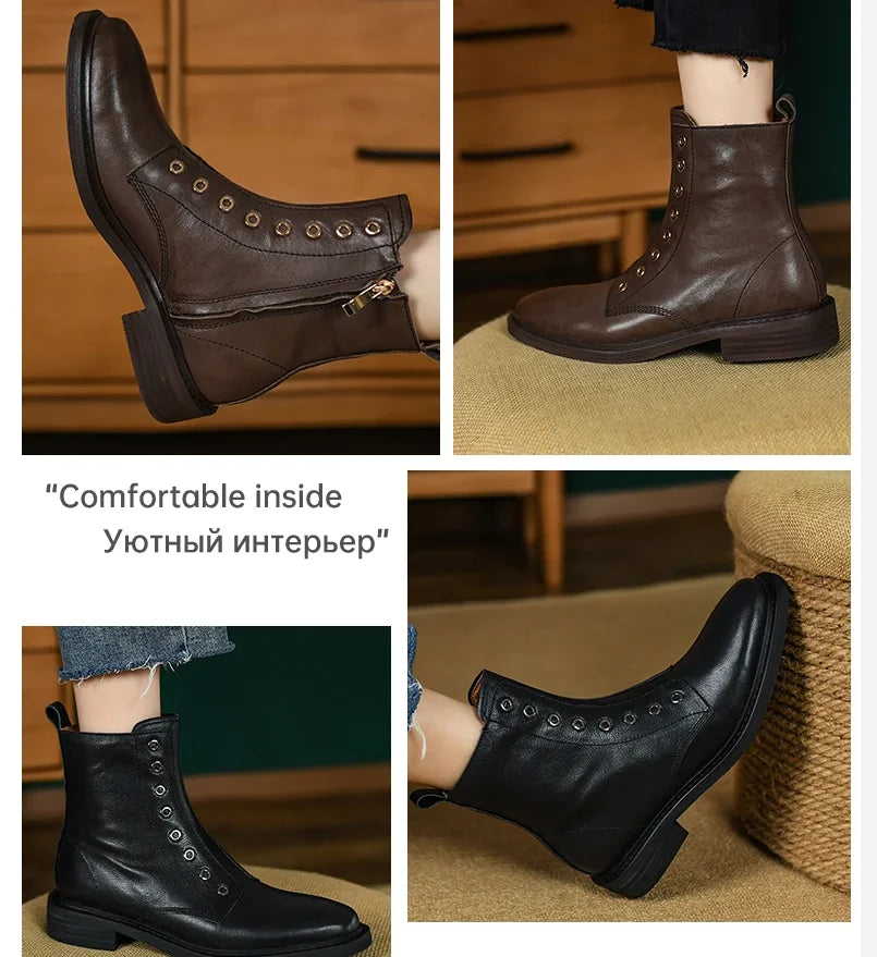 Ods Chelsea Boots High-top Boots Wear-resistant Breathable Fashion Trend Versatile Round Toe Casual Non-slip Spring and Autumn