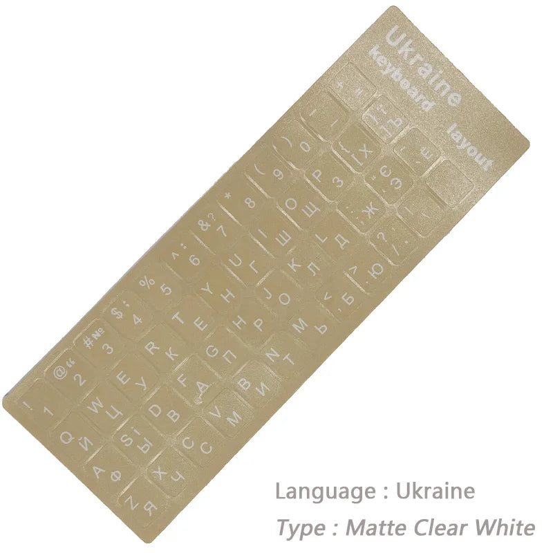 SR Ukraine Scrub Smooth 9 Stickers With Protective Film Layout Button Letters For Macbook PC Laptop Accessorie Computer Keyboard