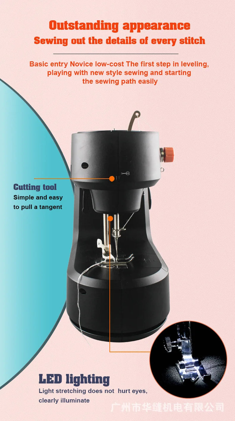 High End Household Small Electric Sewing Machines for Clothing Sewing Tools Portable Electric Sewing and Edge Locking Machines