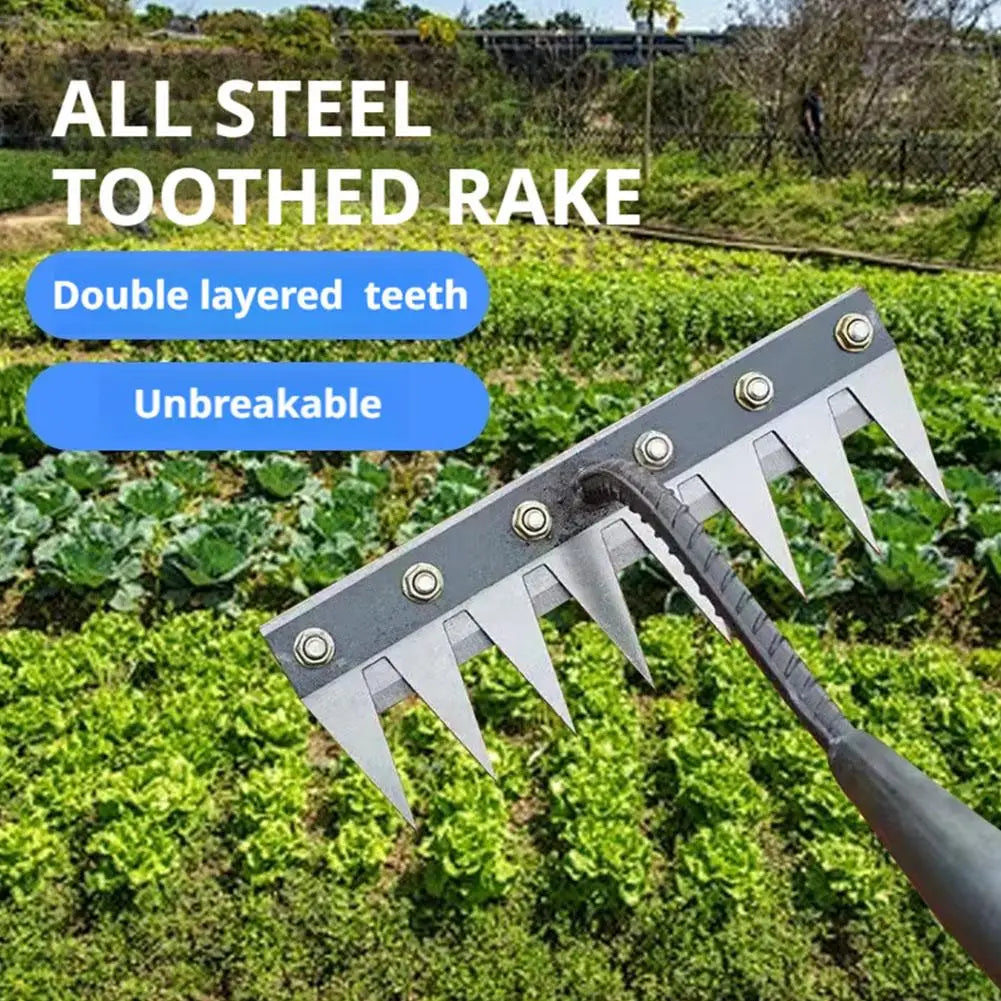 5/6/7/8 Garden Hoe Weeding Tool Digging Wild Vegetables Weeding Loosening Soil Agricultural Farm Tools Menggang Rake