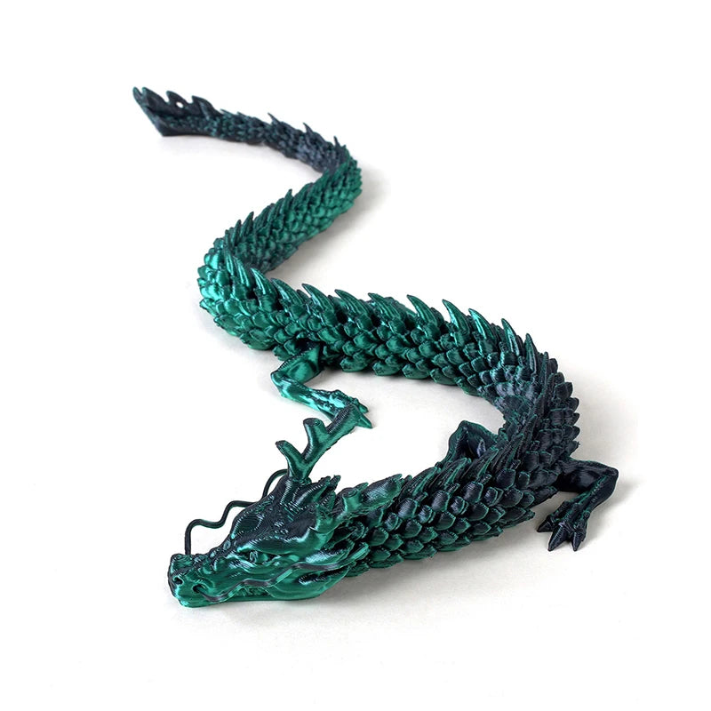 3D Printed Dragon Feathered Wyvern Dragon Articulated Fidget Dragon Home Office Decor Desktop Pet Desk Toy