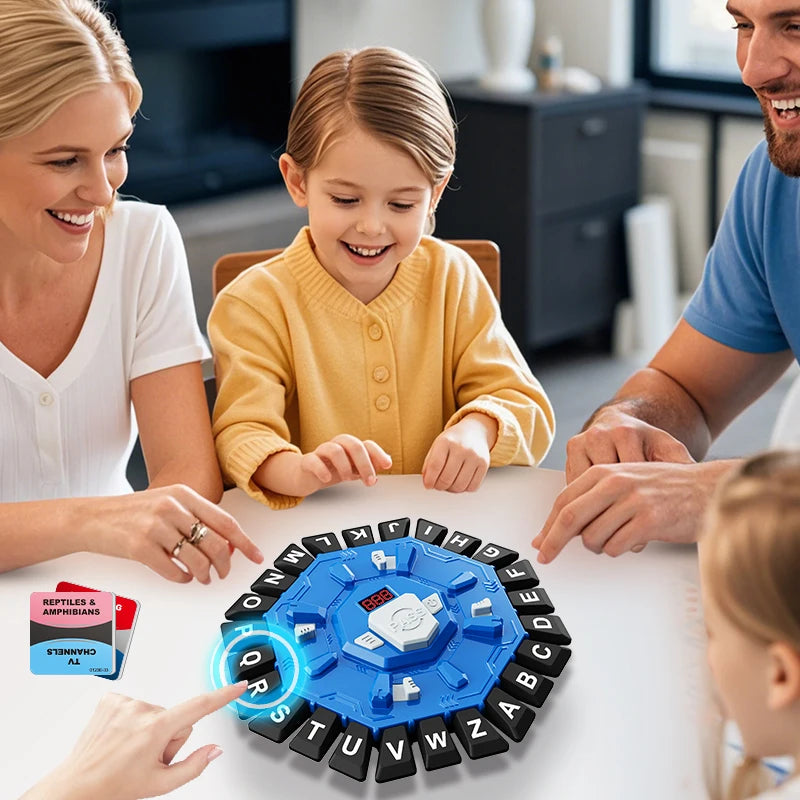 Word Game Family Board Game with Digital Display Timer and 2 Categories Modes Fun Fast-Paced 24-Letter Game for Learning Party I