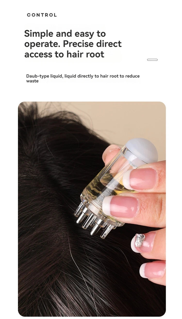 Scalp Applicator Hair Growth & Styling Liquid Guide Comb Hexagon Head Oil Roller Ball Massage Comb Massage Relaxation Tools