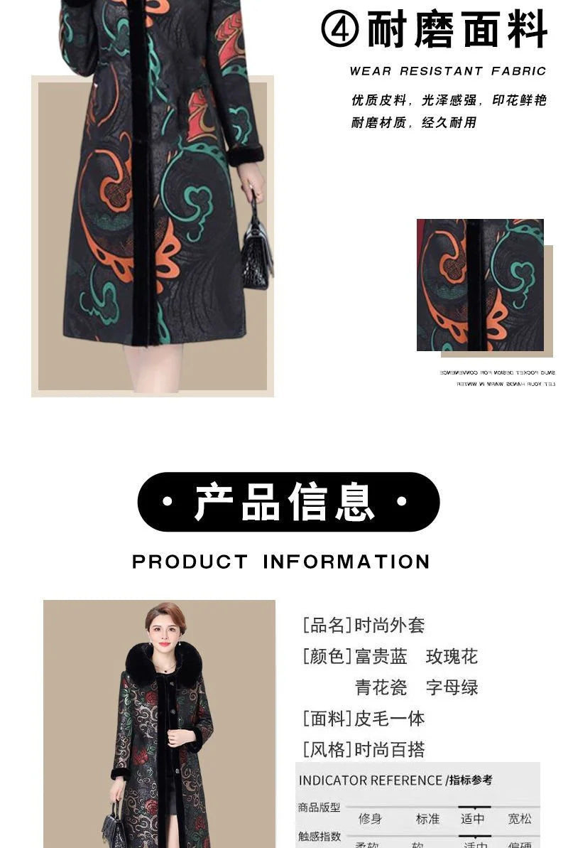 Fur Coat For Women Wearing Both Sides and Fur Integrated Coat 2023 New Loose Mother's Clothing Thickened and Warm Long Coat For