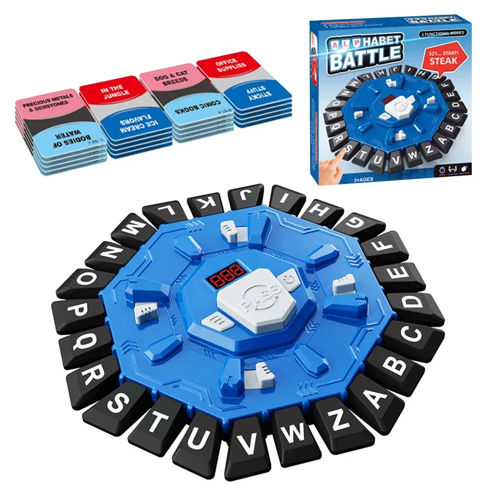 Word game family board game for kids and adults, 220 themed categories, fast-paced learning game, great gift for Christmas and b