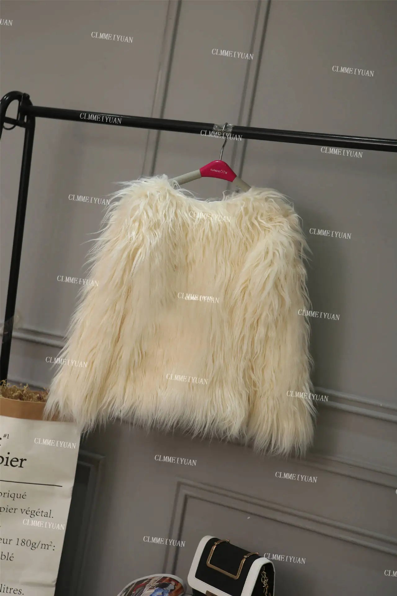 Fur Coat Children Girl Autumn Winter New Solid Color Round Neck Warm Go with Everything  Fashion Casual Brief Active