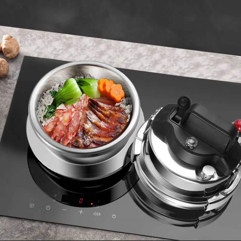 0.8-2L outdoor small pressure cooker camping 304 stainless steel portable kitchen rice cooker cooking tools pressure cooker