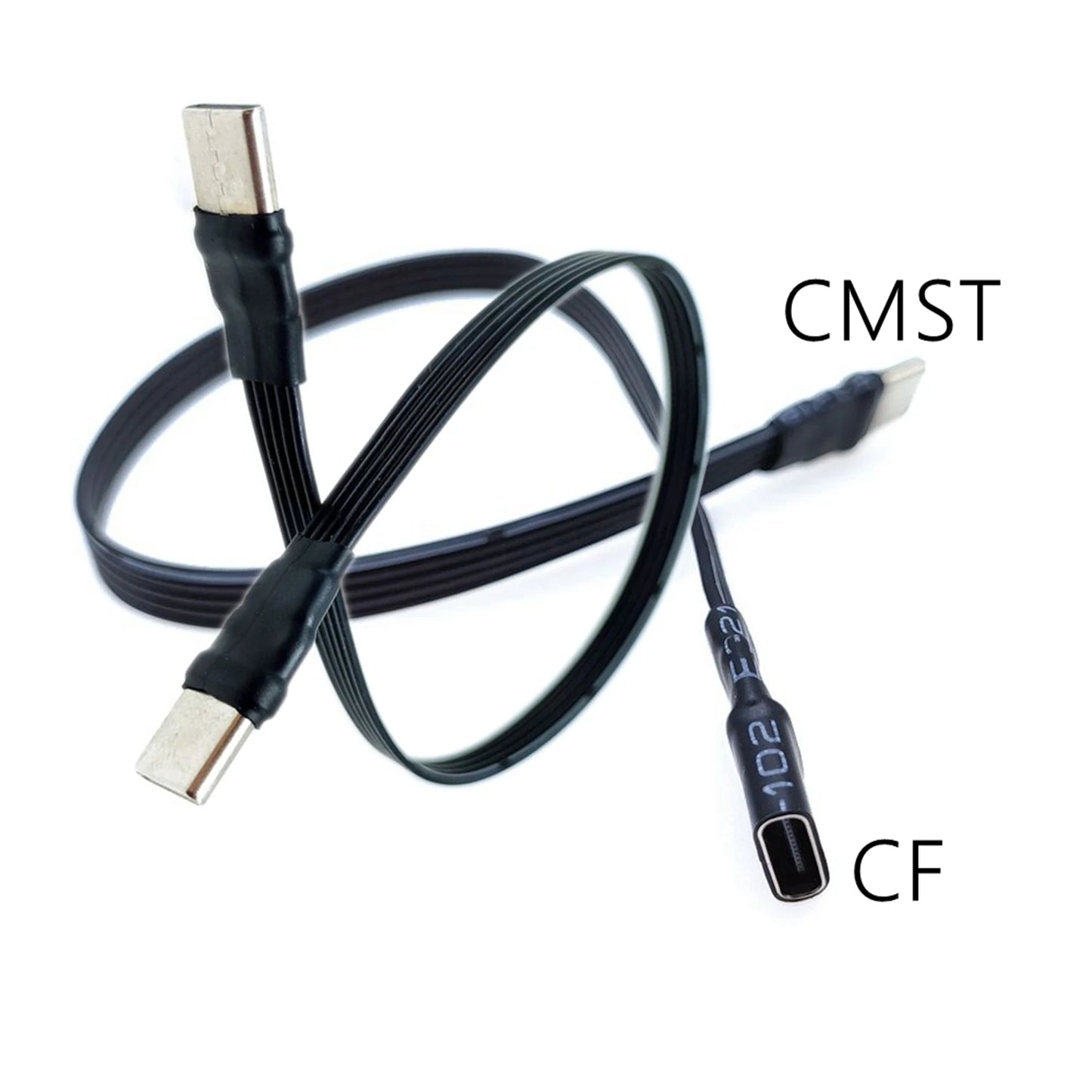 5CM 10CM 20CM 30CM 50CM 100CM USB 2.0 Type C to Type C Extension Cable 90° Adapter FPC FPV Band Flat USB C Cable 3A 5CM-100CM