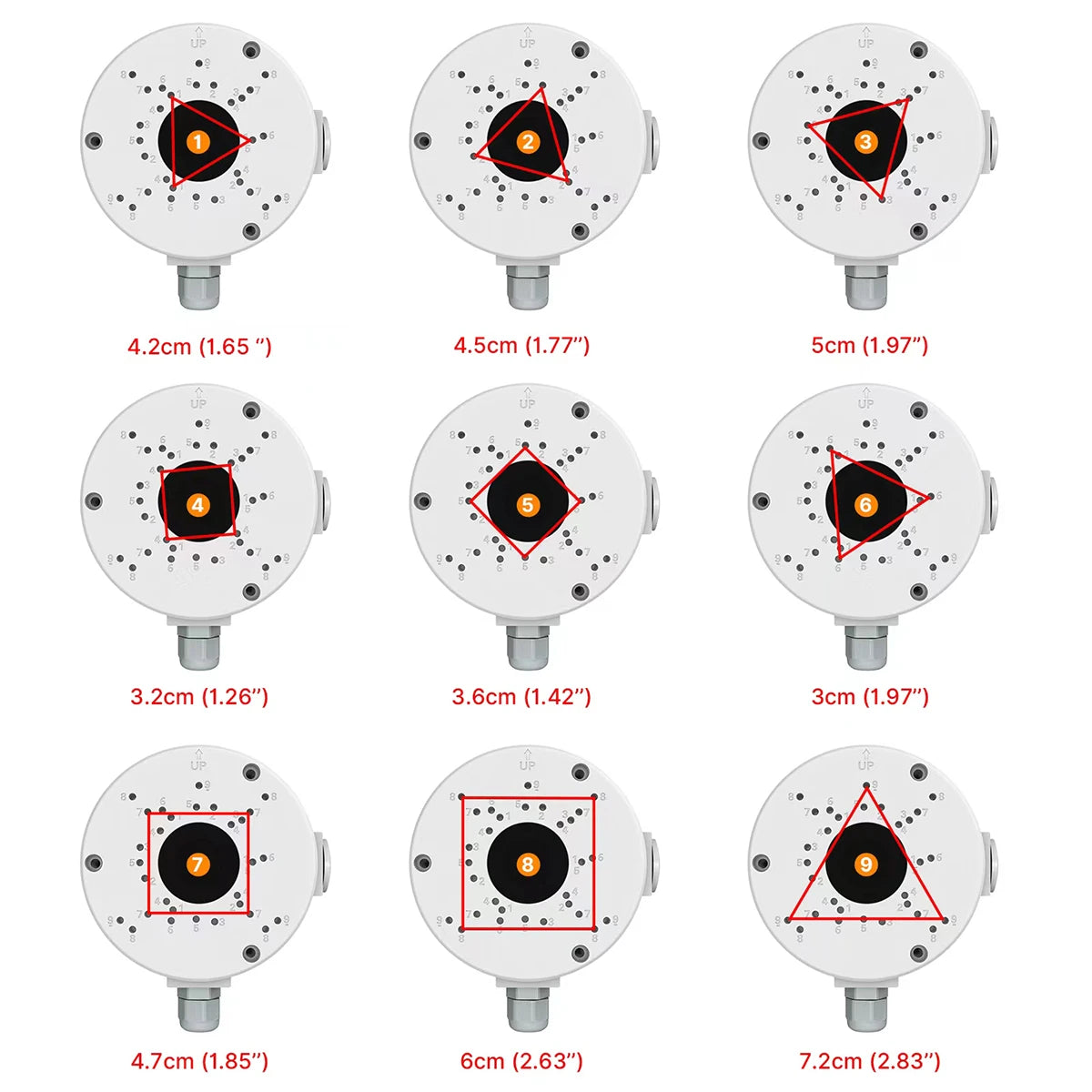 CCTV Camera Junction Box Waterproof Accessories Mount Base For All Kind Of Security Surveillance  Installation