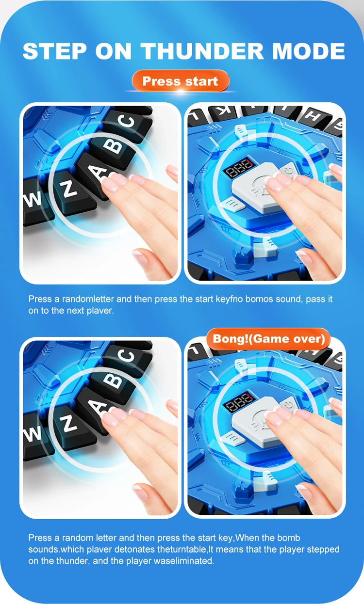 Word Game Family Board Game with Digital Display Timer Fun Fast-Paced 24-Letter Game for Learning Party Interactive