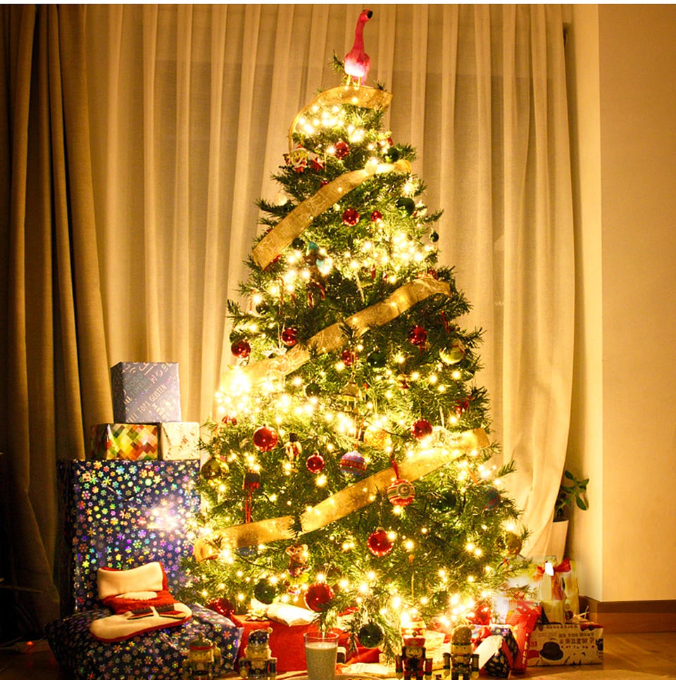 Christmas Decor Lights for Home Village 2024 24V LED String 20m 30m Fairy Garland for Chrismas Tree Country Yard Garden Wedding