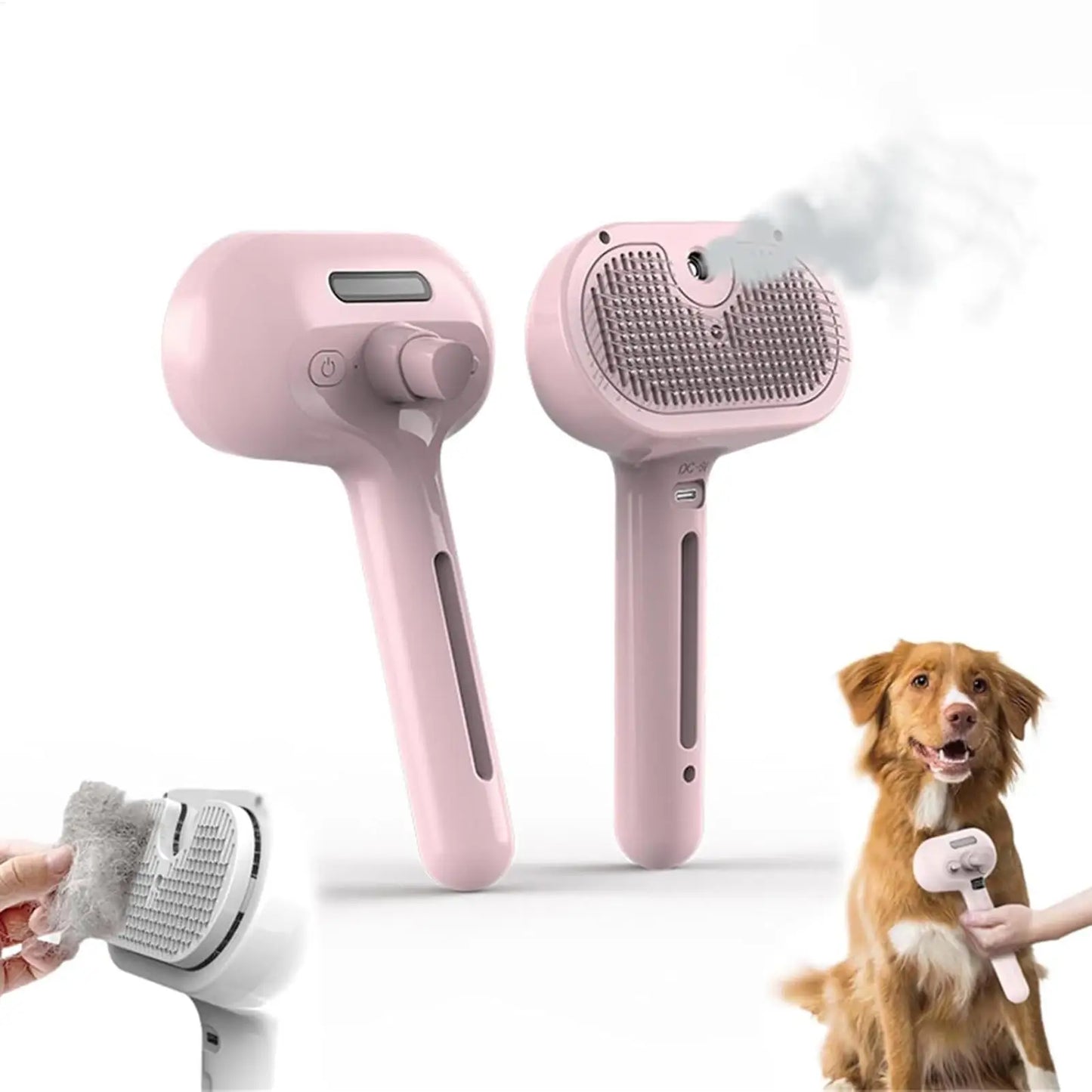 Dog Brush for Grooming Portable Pet Hair Removal Comb Electric Pet Spray Grooming Comb Cleaning Steam Brush Pet Supplies