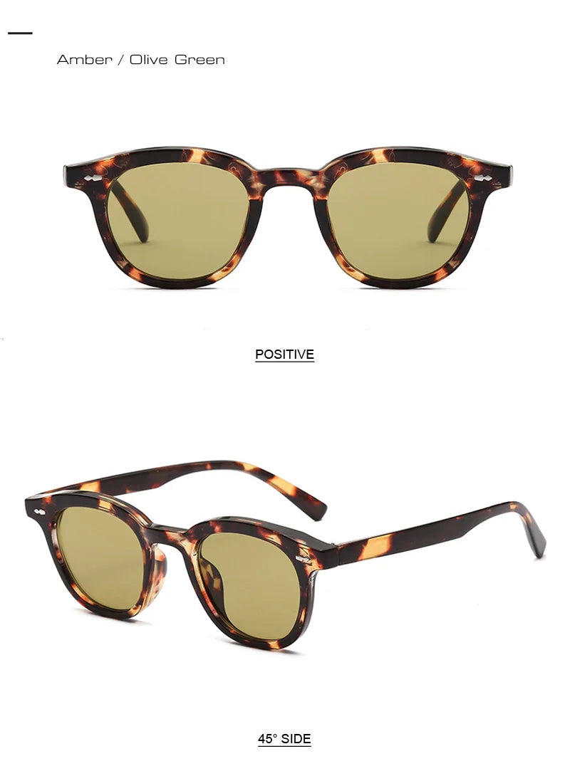 SHAUNA Ins Popular Trending Small Round Sunglasses Fashion Nail Glasses UV400