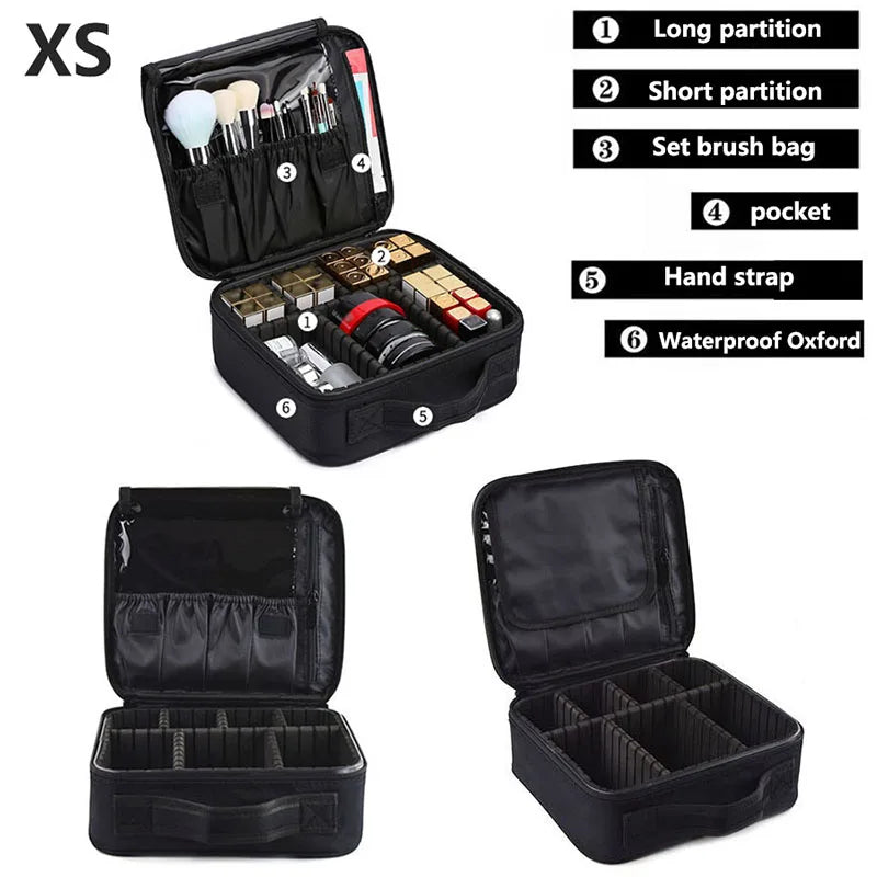 New Oxford Makeup Bag For Women Professional Large Capacity  Travel Cosmetic Case Waterproof Manicure Makeup Toolbox