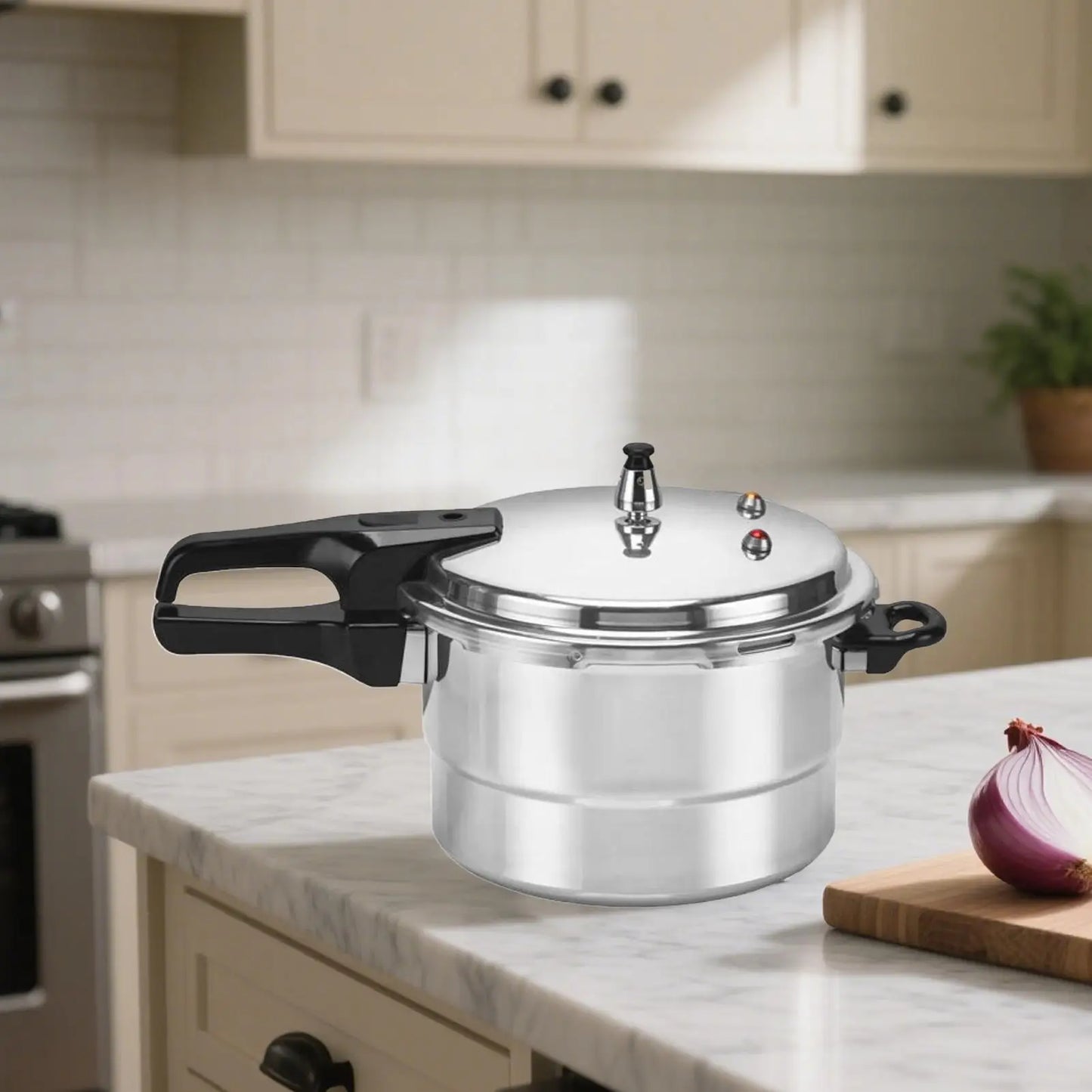 Pressure Cooker 5L Pressure Cookware with Steamer Insert Aluminum Alloy Cookware for Meat Poultry Seafood Vegetable Kitchen Cook