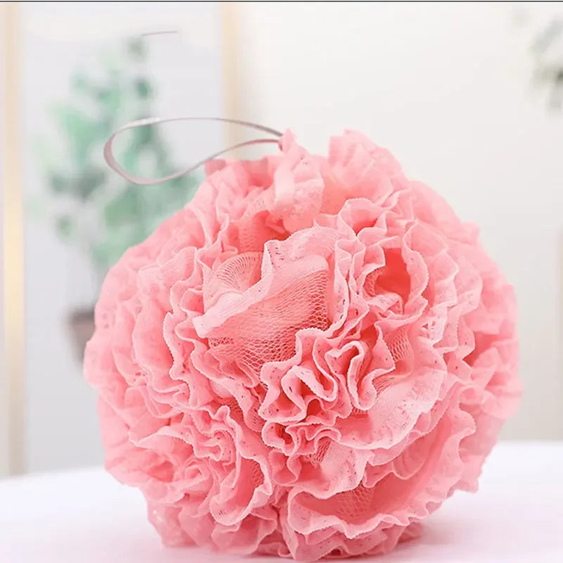 Soft Bath Scrub Bath Ball Body Clean Bath Puff Bathroom Supplies  Flower Scrubbing Bubble Shower Mesh Sponge Back Brush